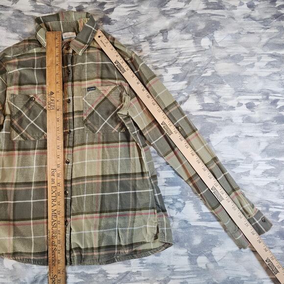 Columbia Pitchstone Plaid Flannel Long Sleeve Button Up Shirt Men's size Medium - Picture 7 of 8